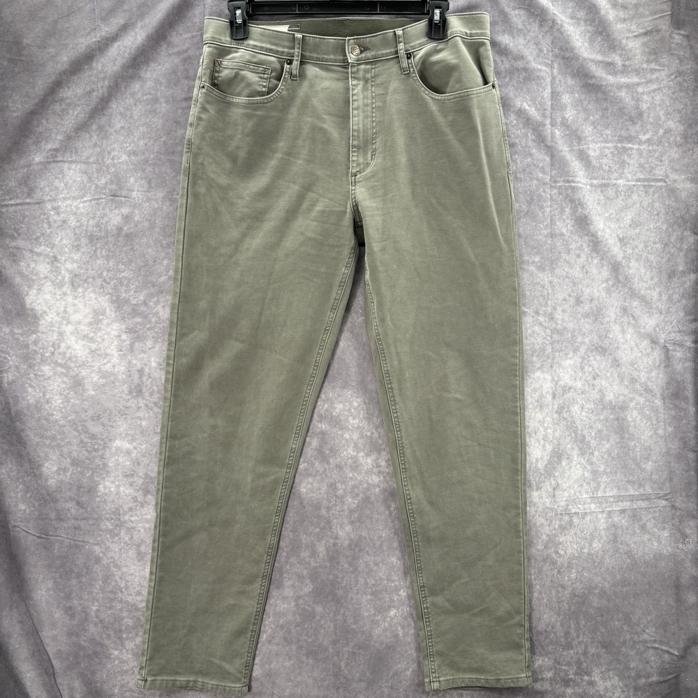 Marine Layer Pants Mens 34x32 Athletic Fit Flex Terry Olive Stretch Soft